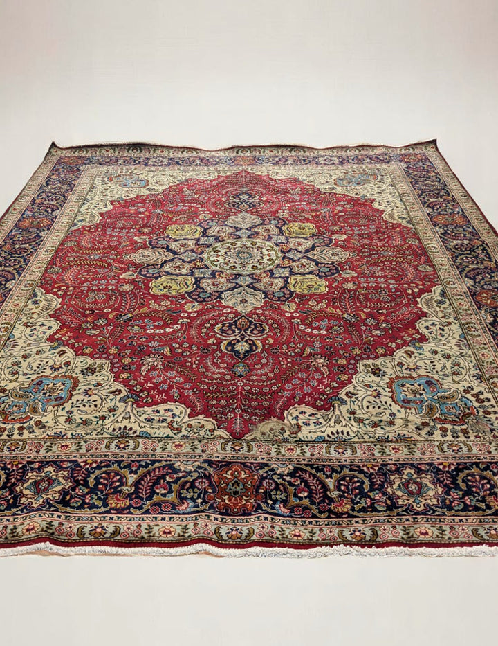 Kashan Persian Vintage Wash Rug - Size: 12.5 x 9.6