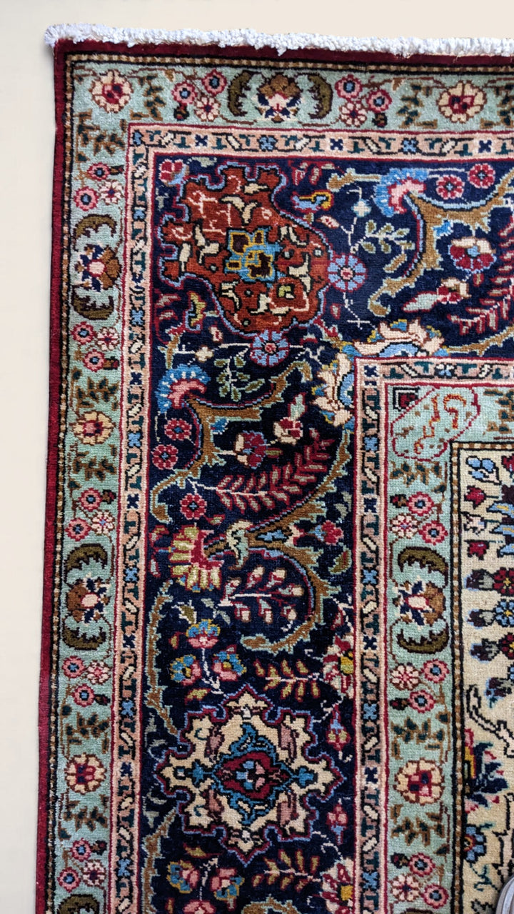 Kashan Persian Vintage Wash Rug - Size: 12.5 x 9.6