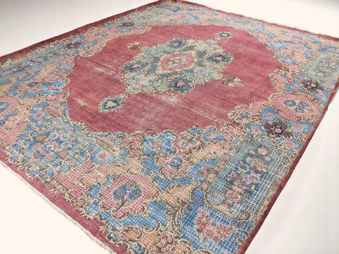 Kashan Persian Vintage Wash Rug - Size: 12.7 x 10.4