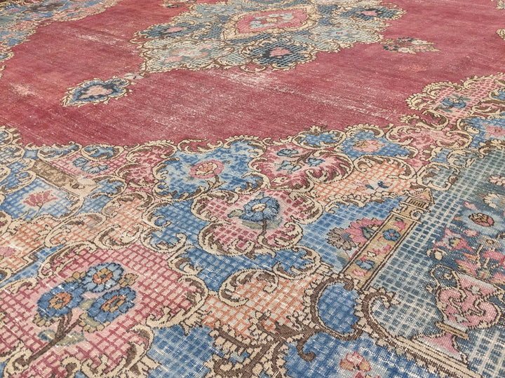 Kashan Persian Vintage Wash Rug - Size: 12.7 x 10.4