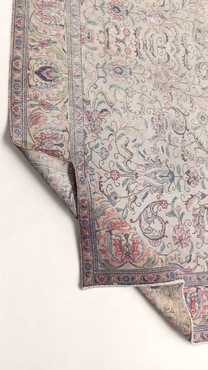 Kashan Persian Vintage Wash Rug - Size: 12.7 x 9.5