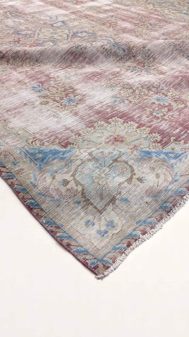 Kashan Persian Vintage Wash Rug - Size: 13.8 x 9.10