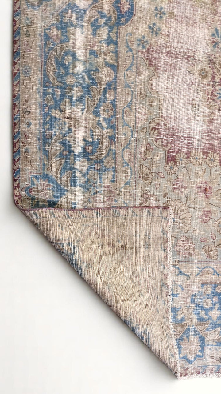 Kashan Persian Vintage Wash Rug - Size: 13.8 x 9.10