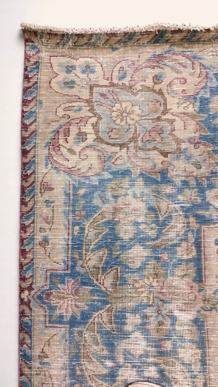 Kashan Persian Vintage Wash Rug - Size: 13.8 x 9.10