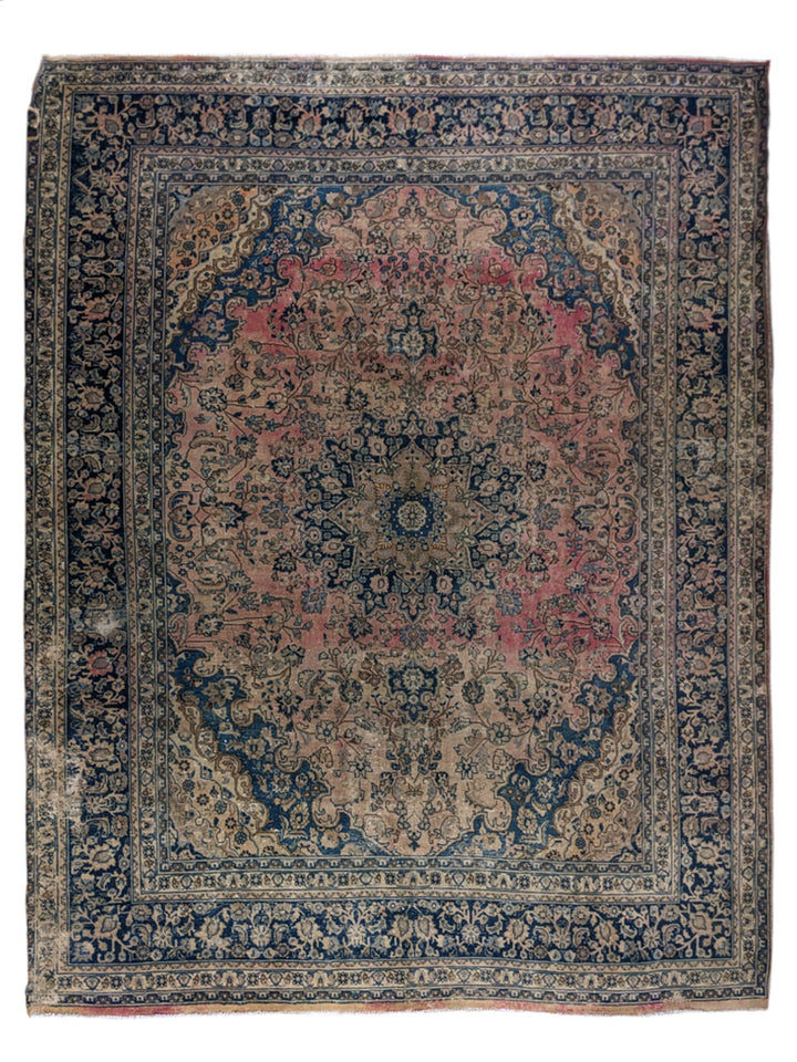 Kashan Persian Vintage Wash Rug - Size: 12.10 x 9.11
