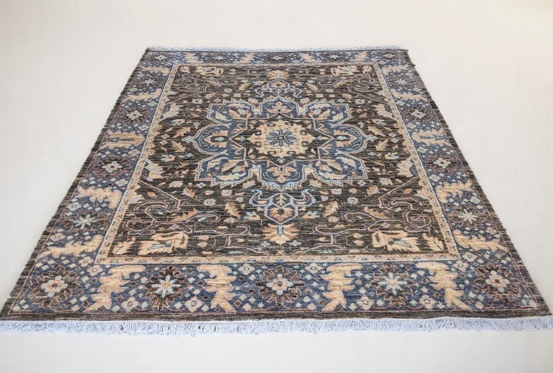 Wrealm Hand Knotted Rug - Size: 10.3 x 8.1