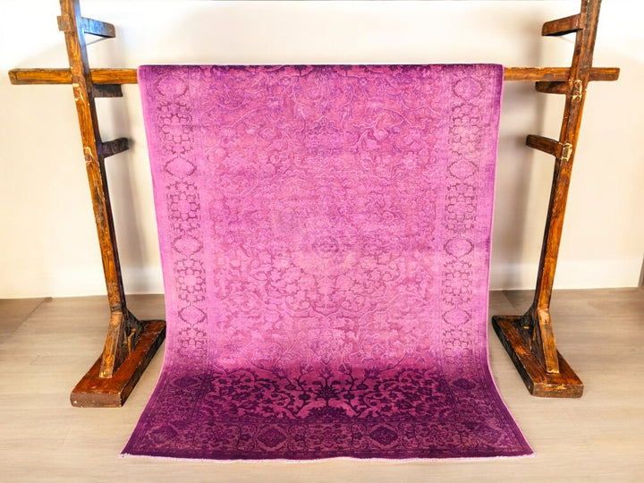 Oriental Silk Wash Chobi Rug- Size: 9 x 6