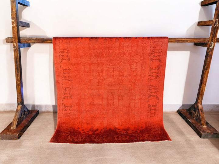 Oriental Silk Wash Chobi Rug - Size: 6.9 x 5.4