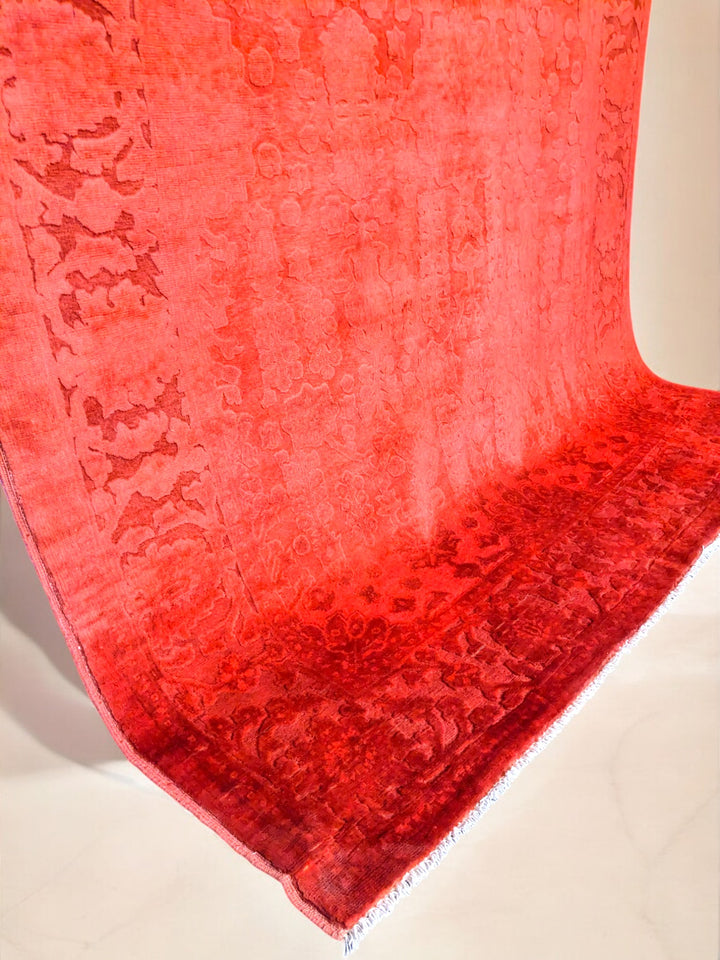 Oriental Silk Wash Chobi Rug - Size: 6.9 x 5.4