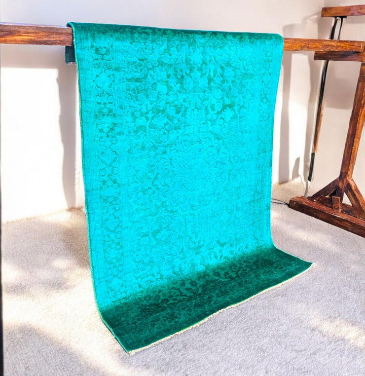 Oriental Silk Wash Chobi Rug - Size: 6.1 x 4.1