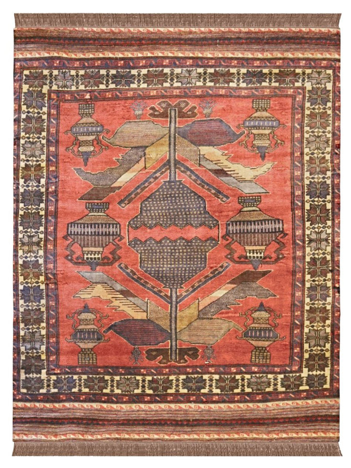 Afghani Barjesta Tribal Rug - Size: 6 x 4.5 - Imam Carpet Co