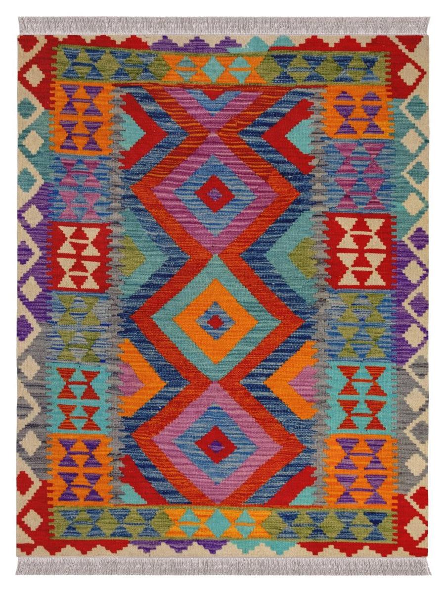 Colourful Bohemian Kilim - Size: 4.8 x 3.5