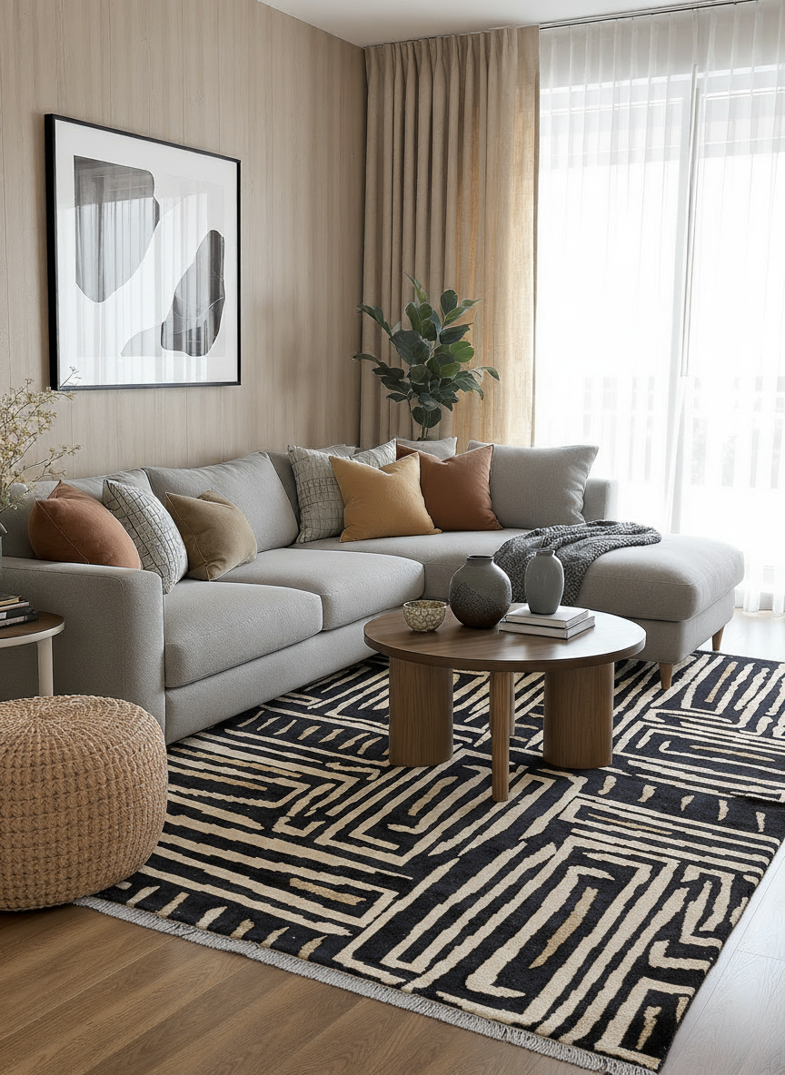 Zulu Hand Knotted Rug - Size: Custom