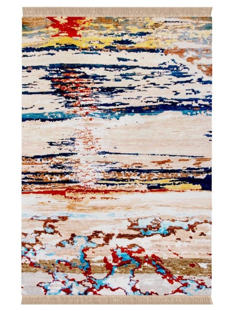 Modern Chobi Silk & Wool Rug - Size: 9.3 x 5.11