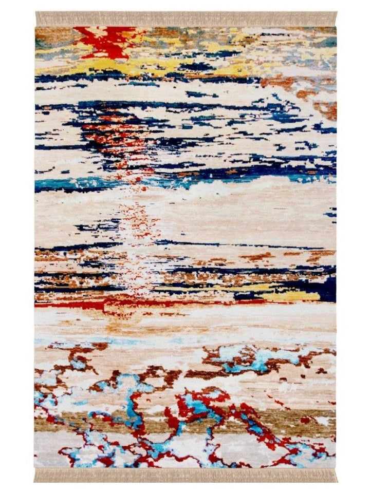 Modern Chobi Silk & Wool Rug - Size: 9.3 x 5.11