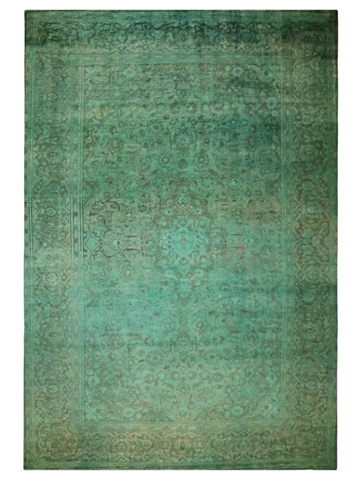 Kashan Pak Persian Overdyed Hand Knotted Wool Rug - Size: 11.6 x 8