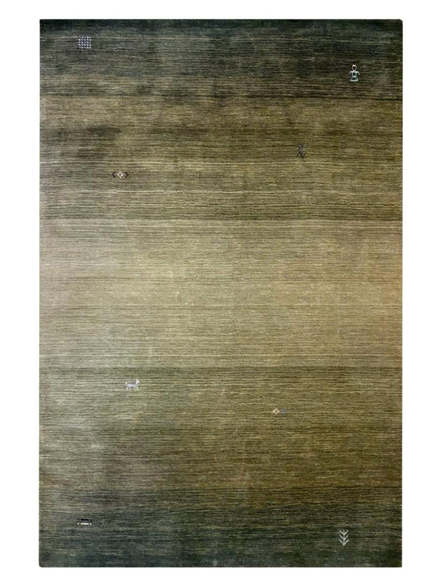 Bahram Overdyed Gabbeh Hand Knotted Wool Rug - Size: 6.6 x 4.8