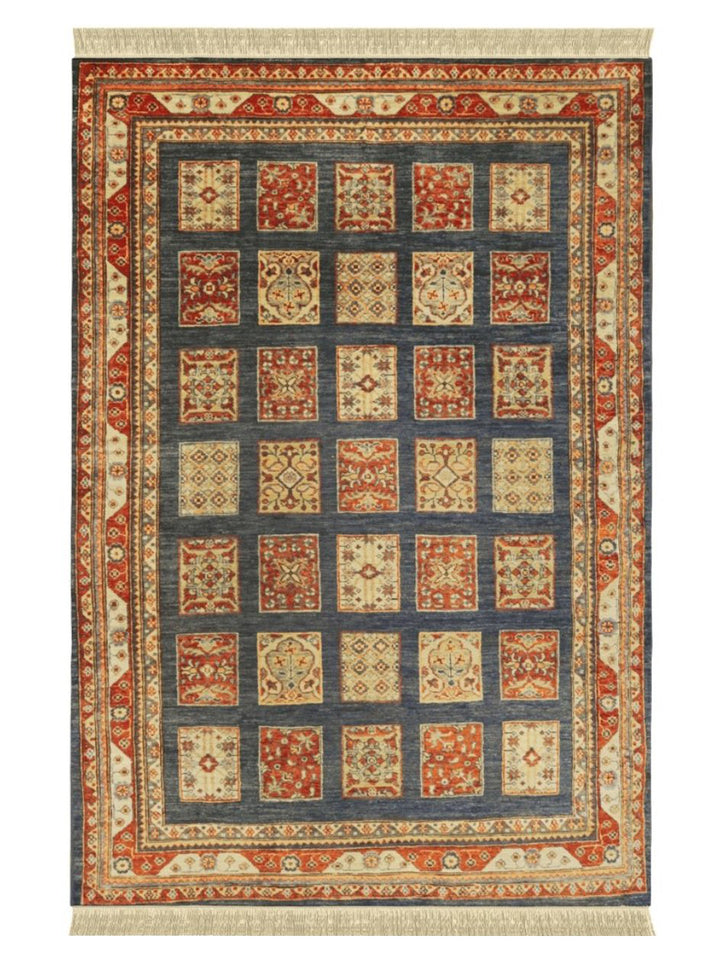 Midnight Blue Super Kazak Rug - Size: 4.8 x 6.10