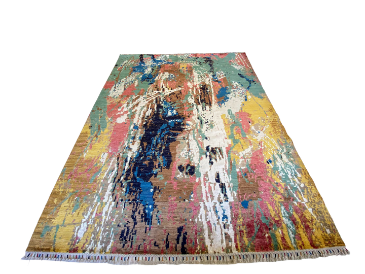 MultiStroke Abstract Rug - Size: 10.2 x 8.1 - Imam Carpet Co
