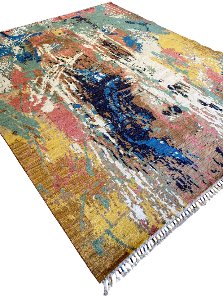 MultiStroke Abstract Rug - Size: 10.2 x 8.1 - Imam Carpet Co