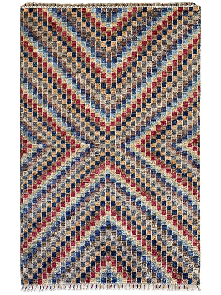 Abstract Boxes Rug - Size: 6.7 x 4.1 - Imam Carpet Co