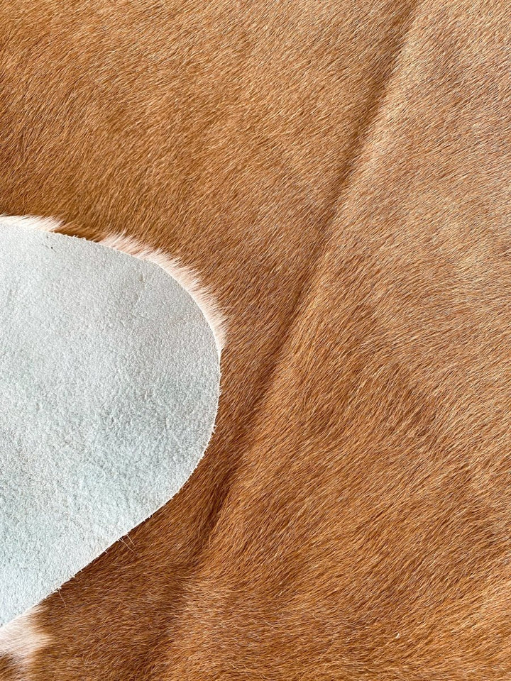 Brown Authentic Cow Hide - Size: 7.11 x 5.11 - Imam Carpets - Online Shop