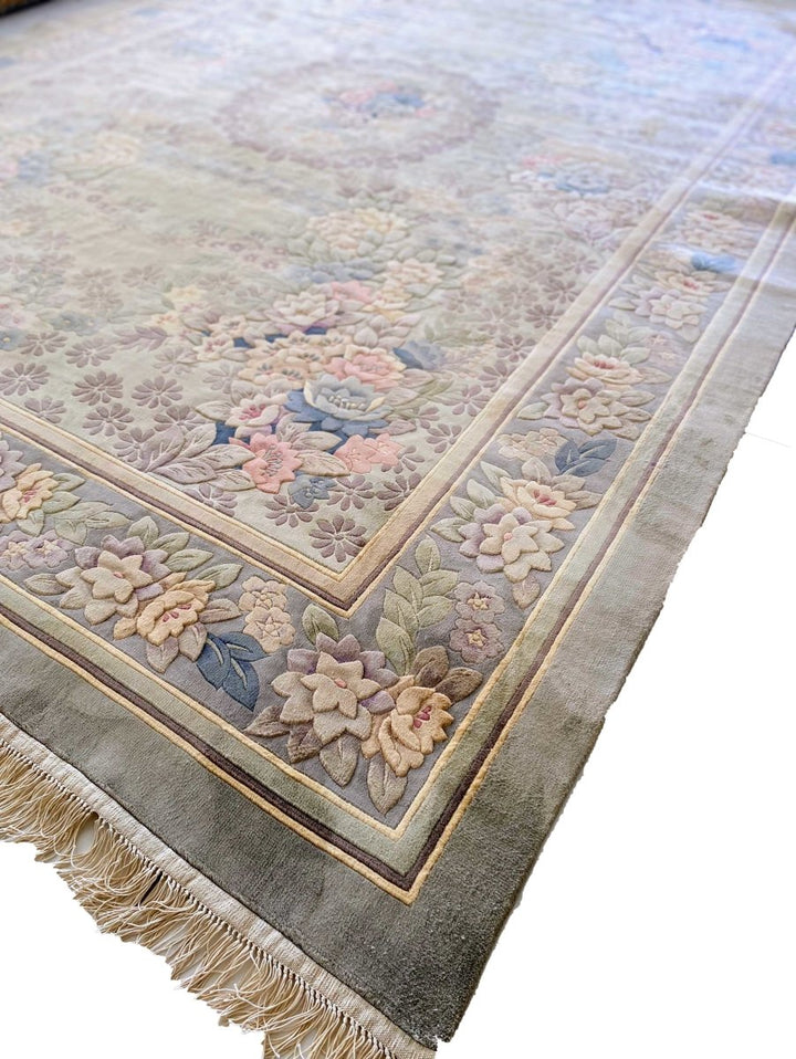 Chinese Silk Rug - Size: 9.10 x 7 - Imam Carpets Online Store