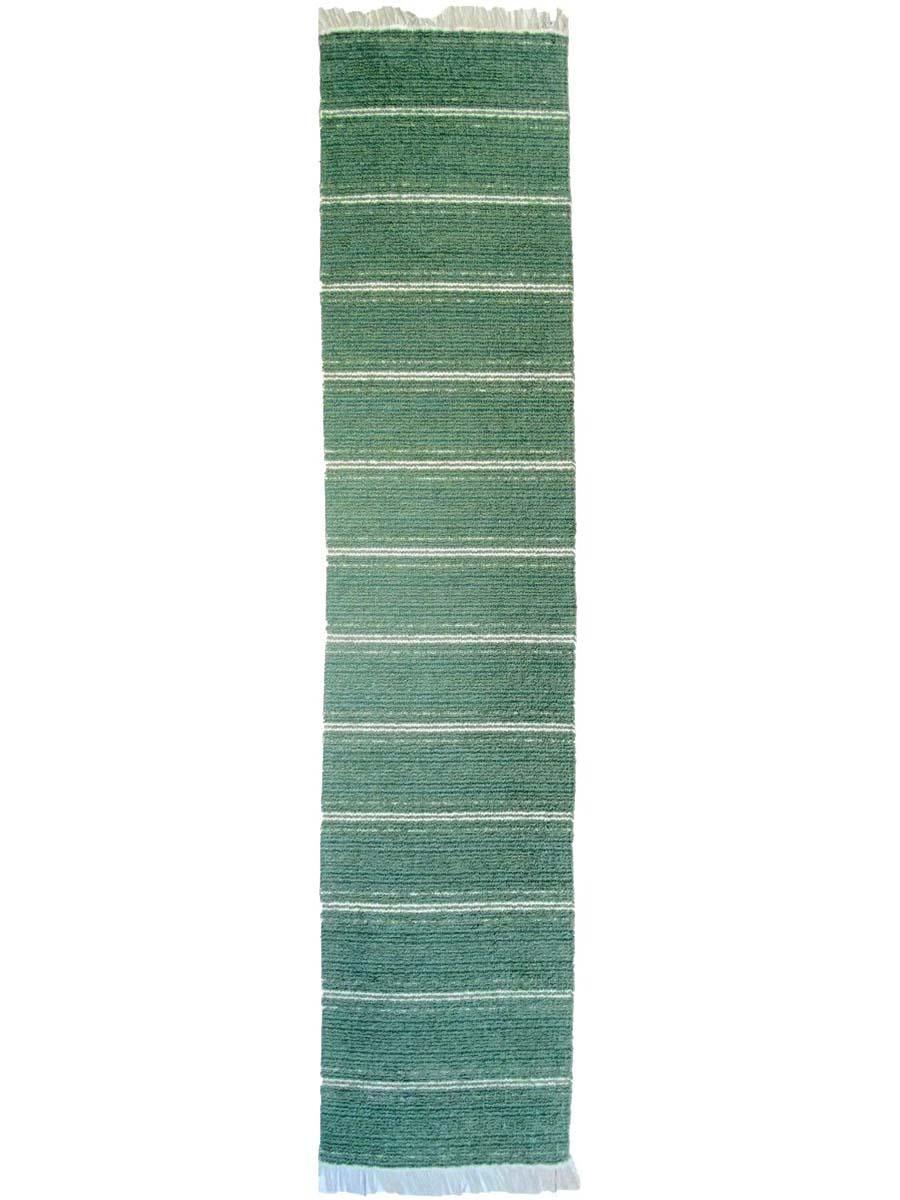 Green Runner - Size: 9.11 x 2.2 - Imam Carpet Co