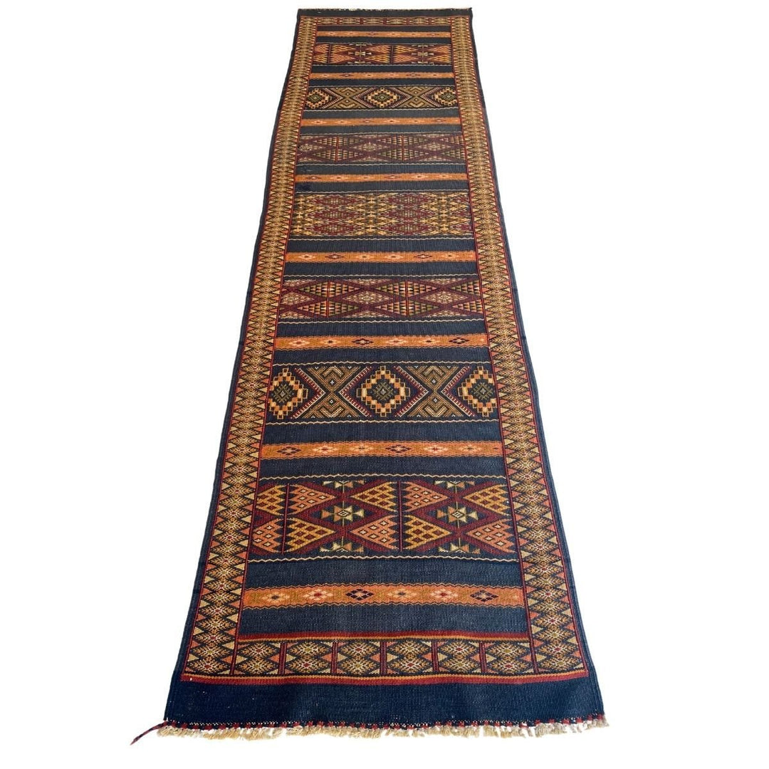 Moroccan Sumak Kilim - Size: 8.9 x 2.5 - Imam Carpets - Online Shop