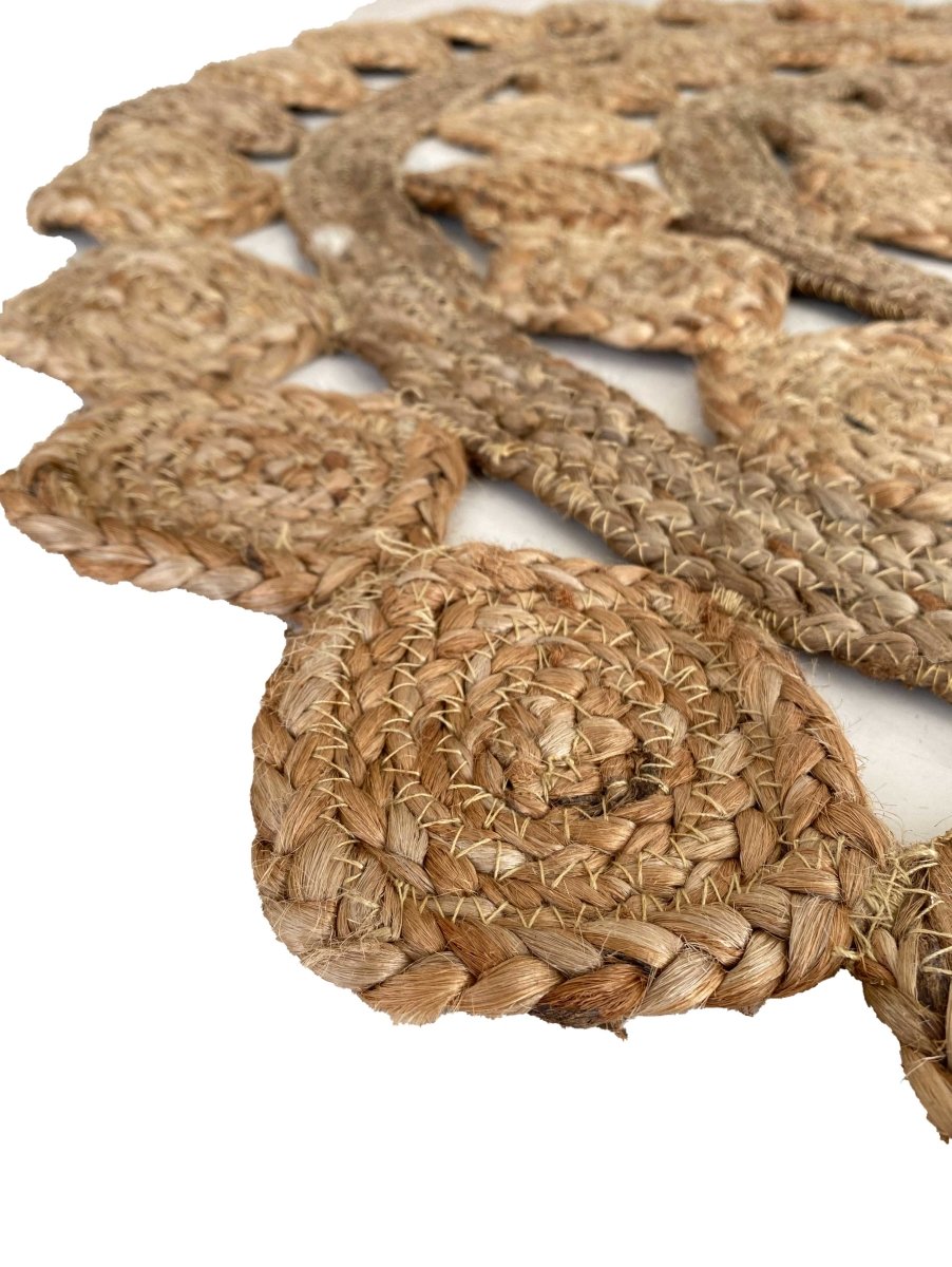 Round Jute Rug - Size: 3' 5" - Imam Carpets Online Store