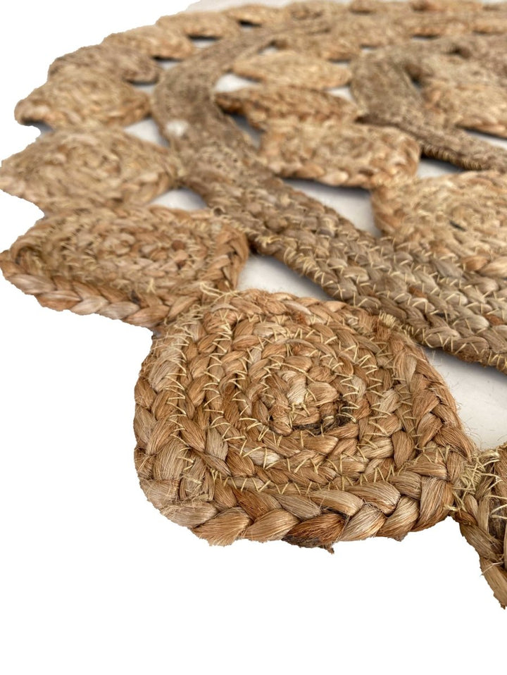 Round Jute Rug - Size: 3' 5" - Imam Carpets Online Store