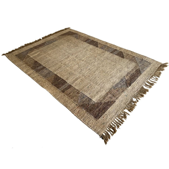 Solid Border Rug with Tassels - Size: 7.8 x 5.8 - Imam Carpets - Online Shop