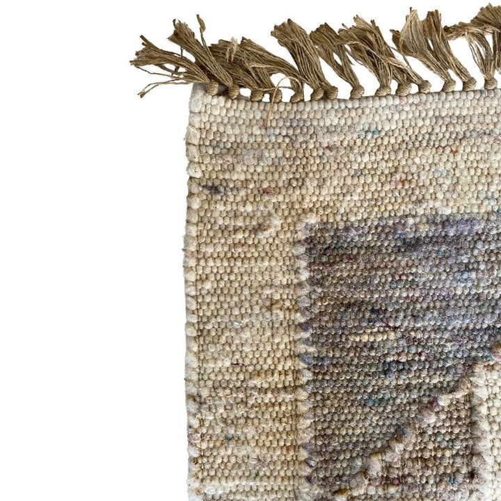 Solid Border Rug with Tassels - Size: 7.8 x 5.8 - Imam Carpets - Online Shop