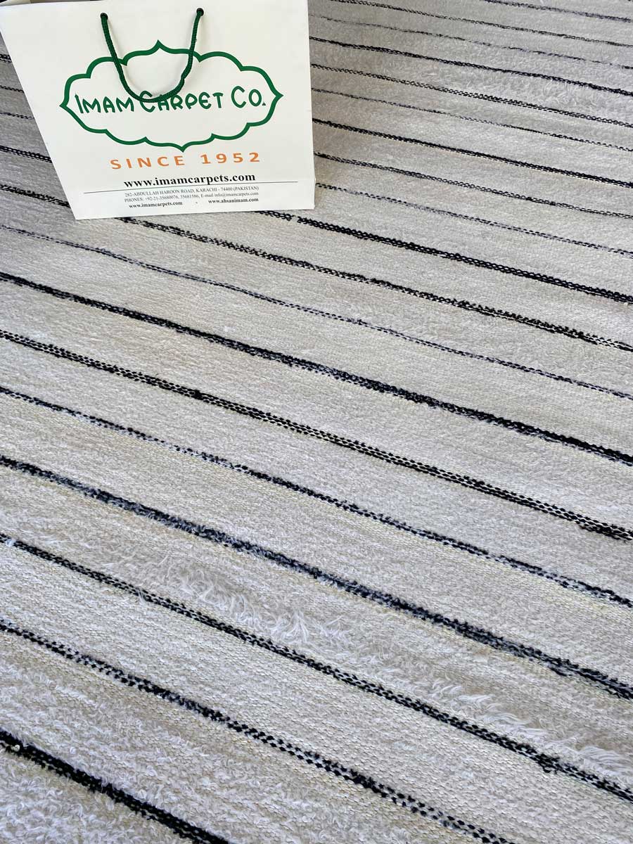 Stripe Moroccan Rug - size: 7.7 x 5 - Imam Carpet Co. Home