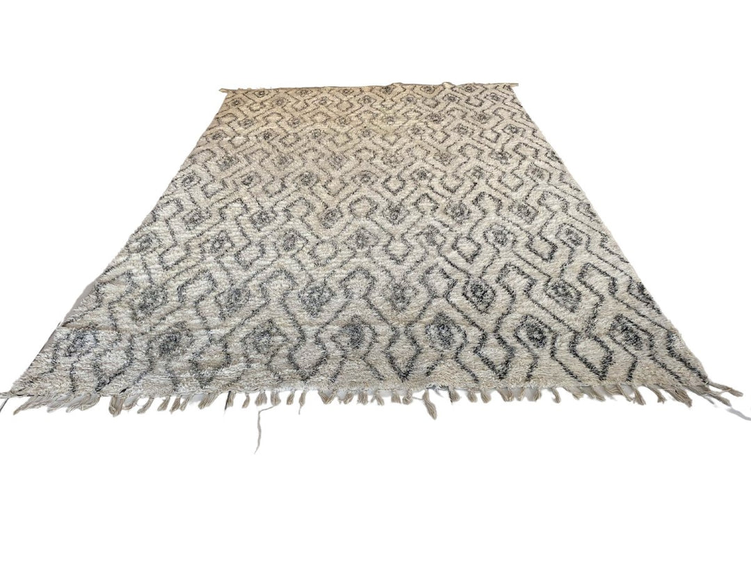 Tasseled Moroccan Rug - Size: 7.10 x 5.2 - Imam Carpet Co. Home