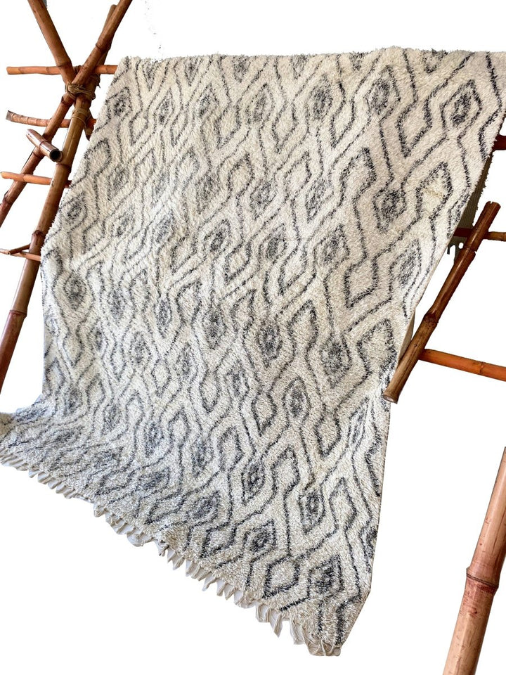 Tasseled Moroccan Rug - Size: 7.10 x 5.2 - Imam Carpet Co. Home