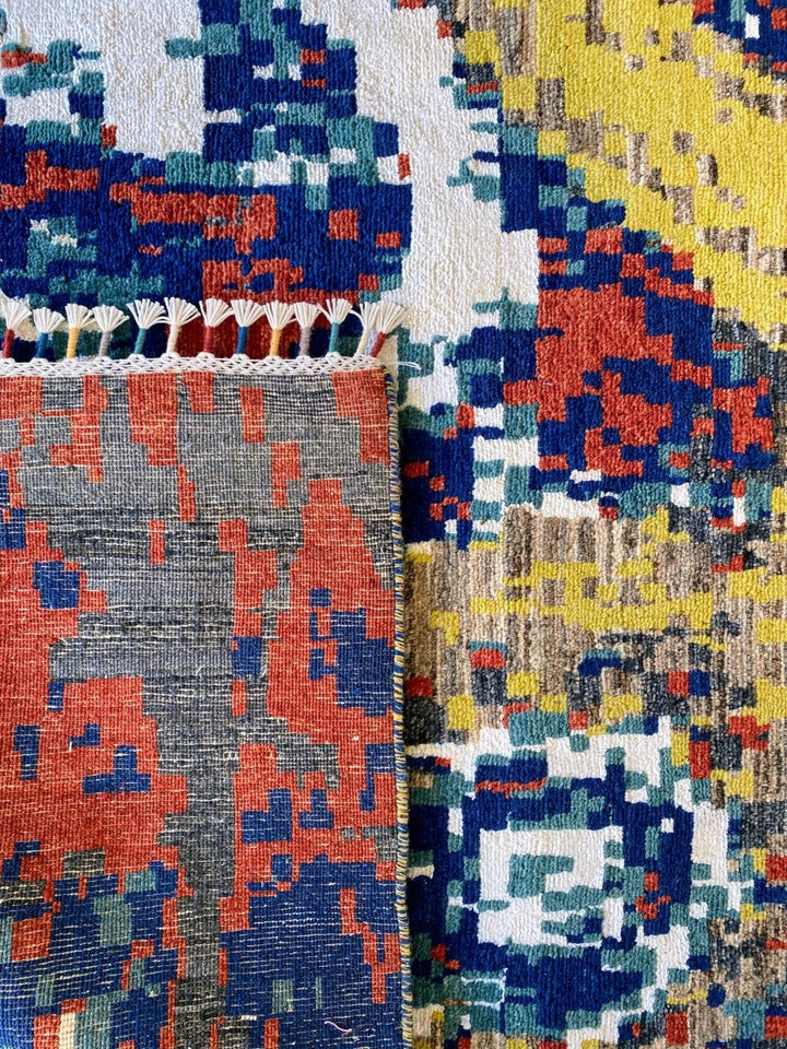 Twirls Abstract Rug - Size: 8.9 x 6 - Imam Carpets - Online Shop