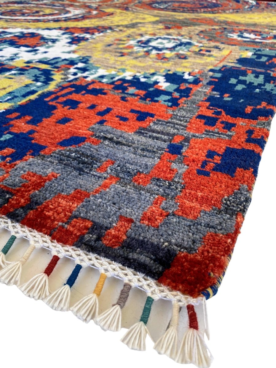 Twirls Abstract Rug - Size: 8.9 x 6 - Imam Carpets - Online Shop