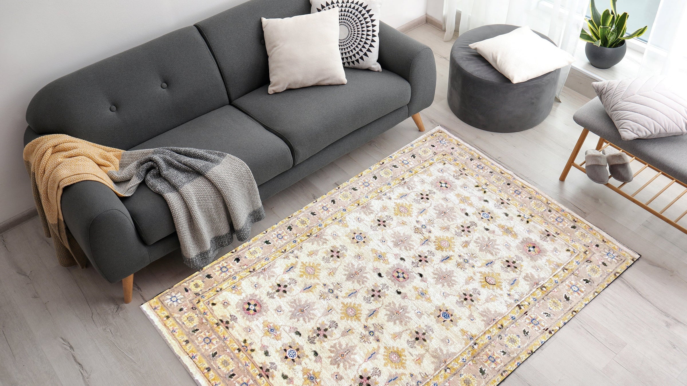 White & Beige Rugs - Imam Carpet Co