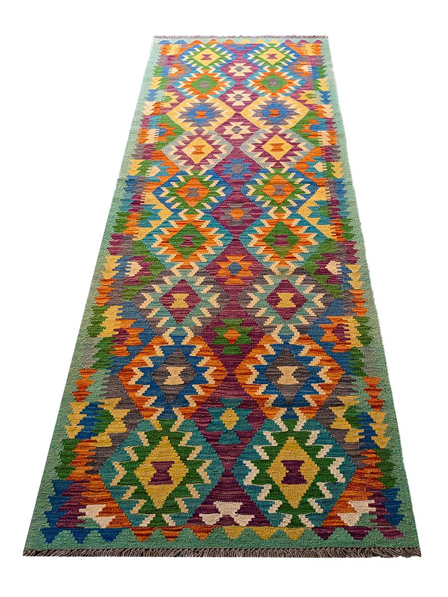 Afghan - Size: 9.10 x 2.10 - Imam Carpet Co