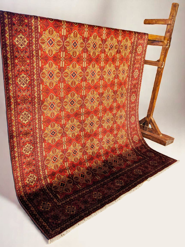 Calara Afghan Khal Mohammadi Wool Rug - Size: 9.11 x 6.8