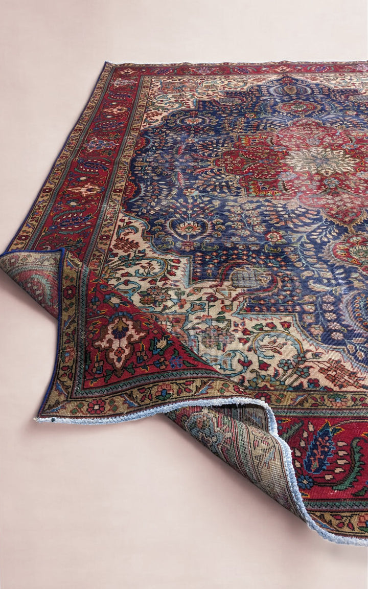 Kashan Persian Vintage Wash Rug - Size: 11.5 x 8.1