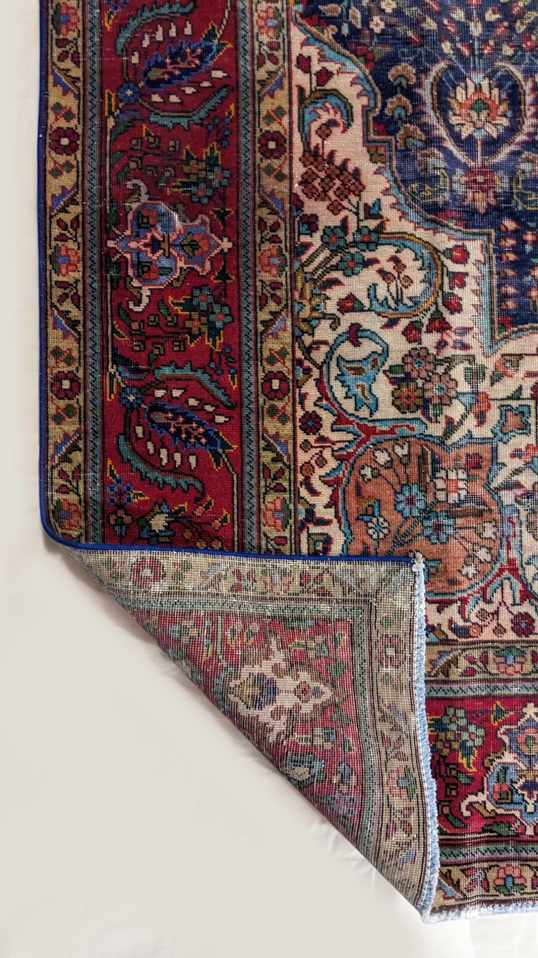 Kashan Persian Vintage Wash Rug - Size: 11.5 x 8.1