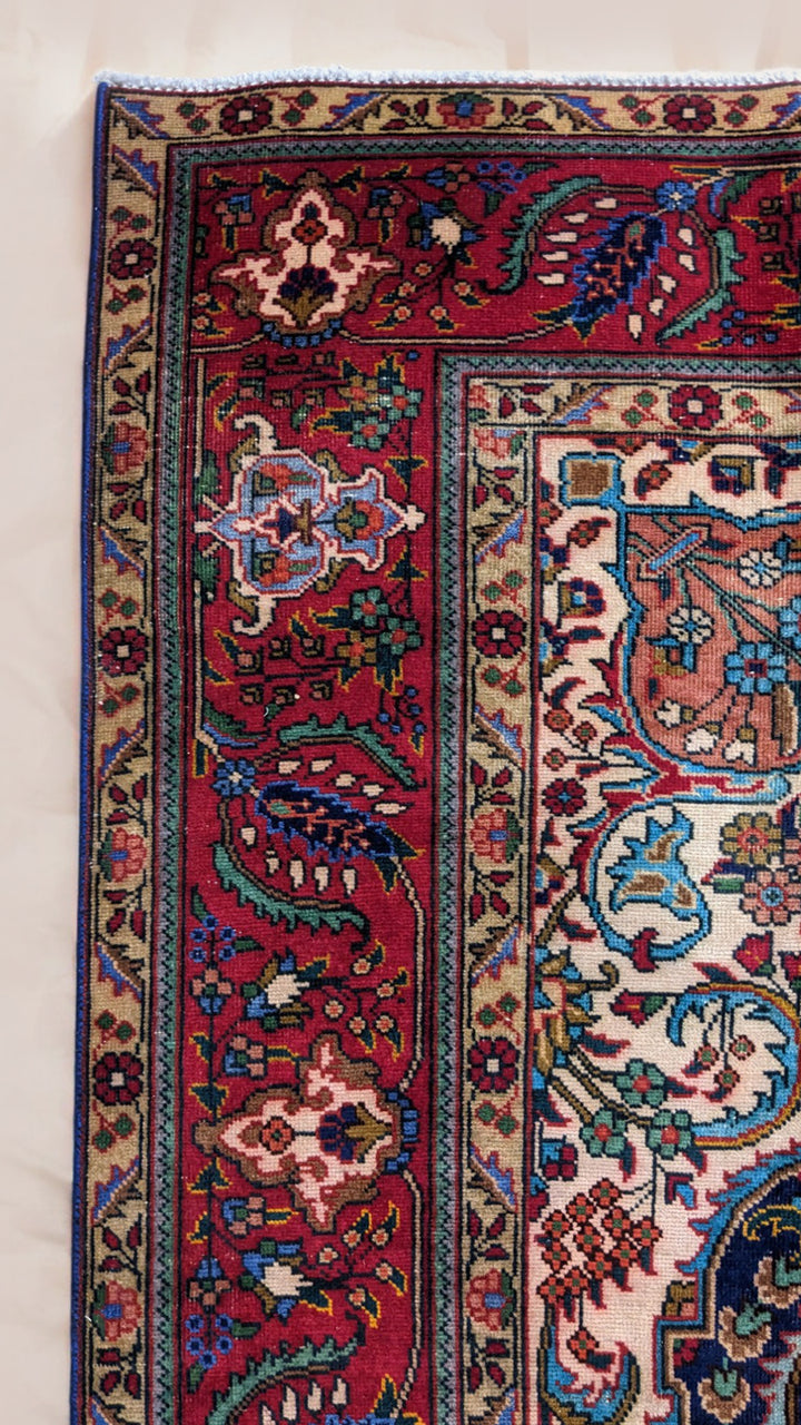 Kashan Persian Vintage Wash Rug - Size: 11.5 x 8.1