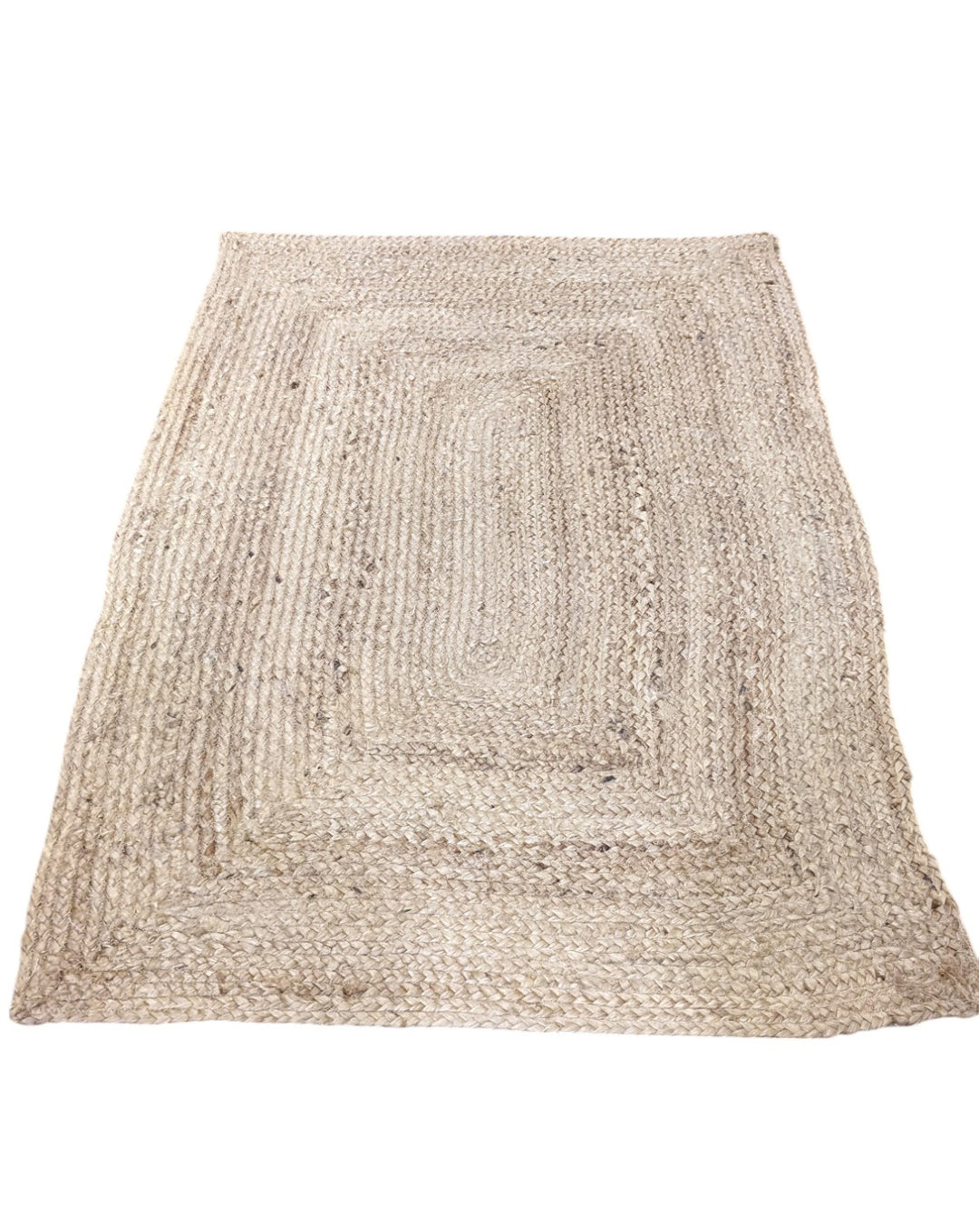 Braided Natural Jute Rug - Size: 4 x 2.8