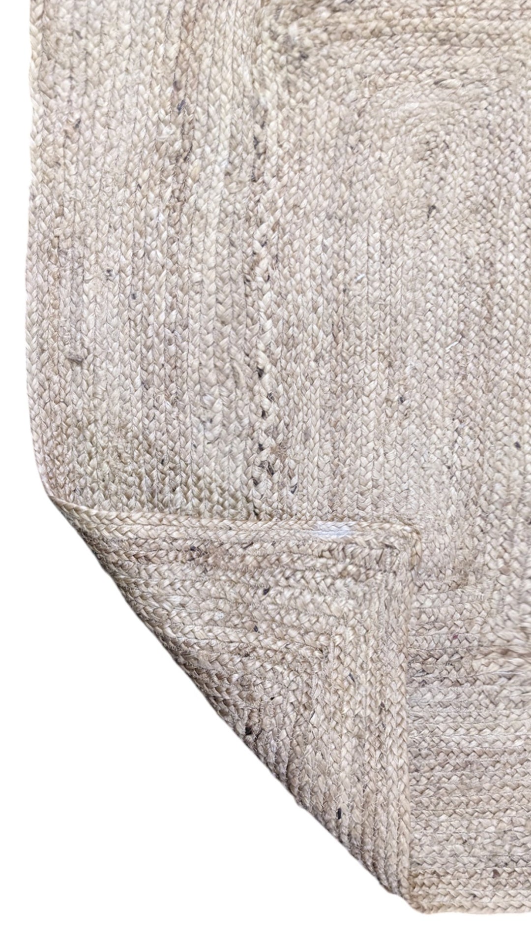 Braided Natural Jute Rug - Size: 4 x 2.8
