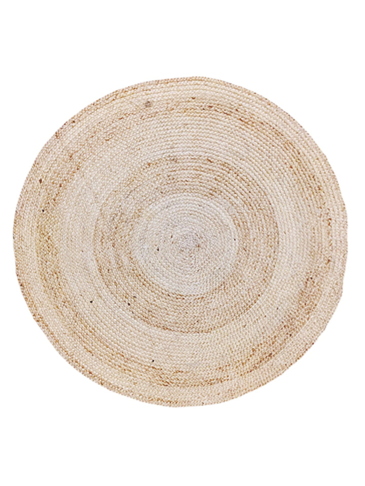 Braided Natural Jute Rug - Size: 3.9 x 3.9