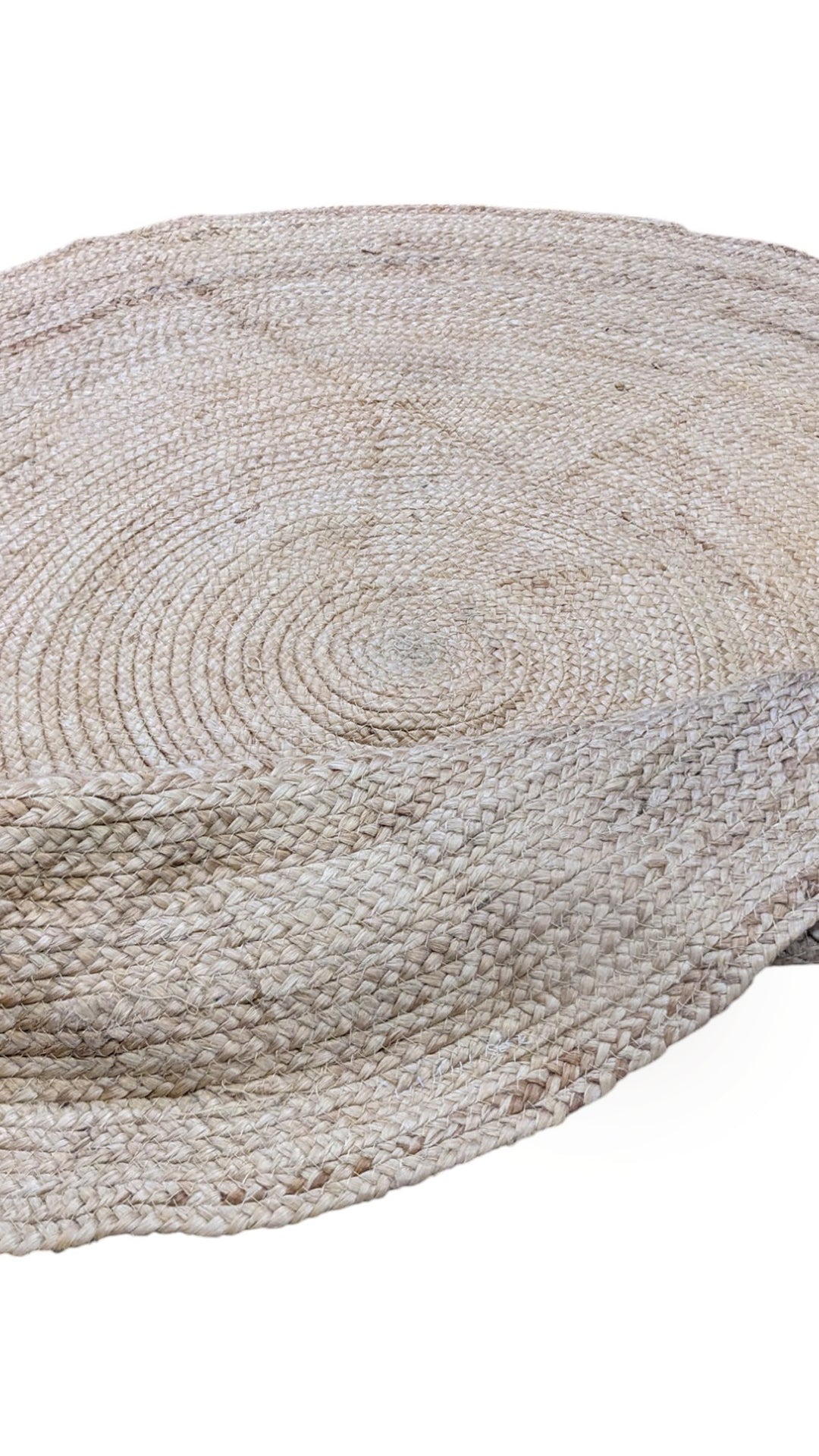 Braided Natural Jute Rug - Size: 4 x 4
