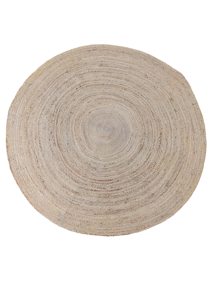 Braided Natural Jute Rug - Size: 6.10 x 6.10