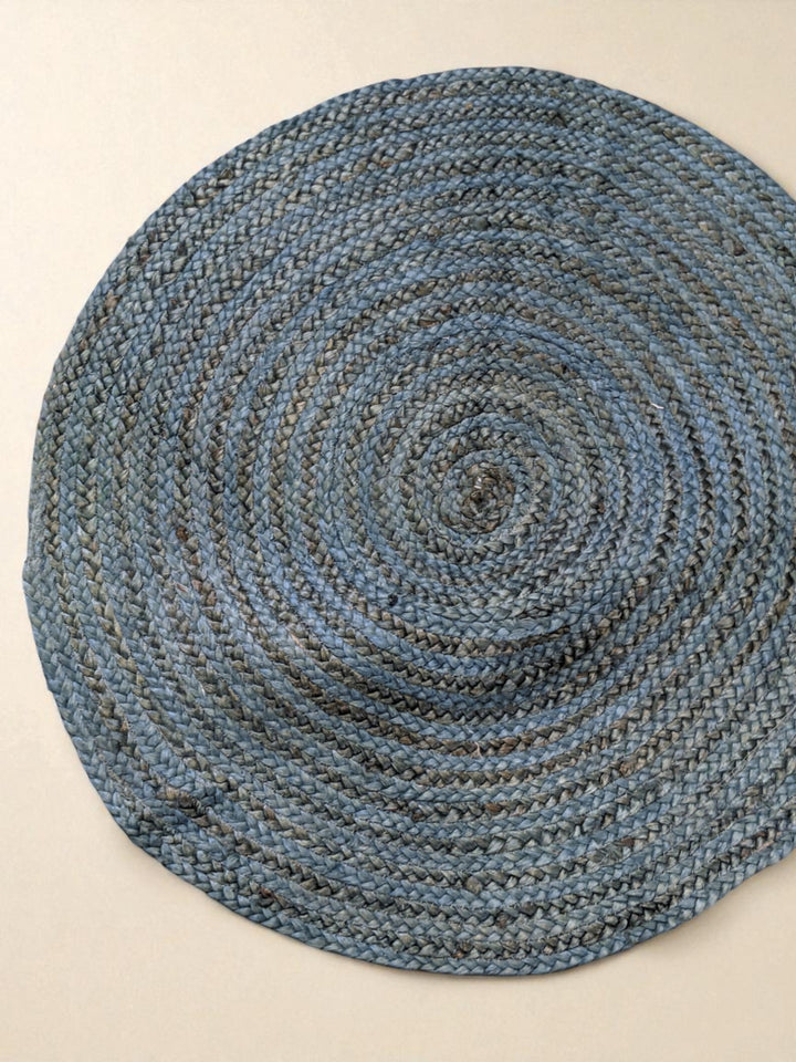 Braided Overdyed Round Jute Rug - Size: 2.10 x 2.10